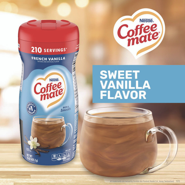 NESTLE Coffee mate® 35775 French Vanilla Creamer Powder, 15oz Plastic Bottle