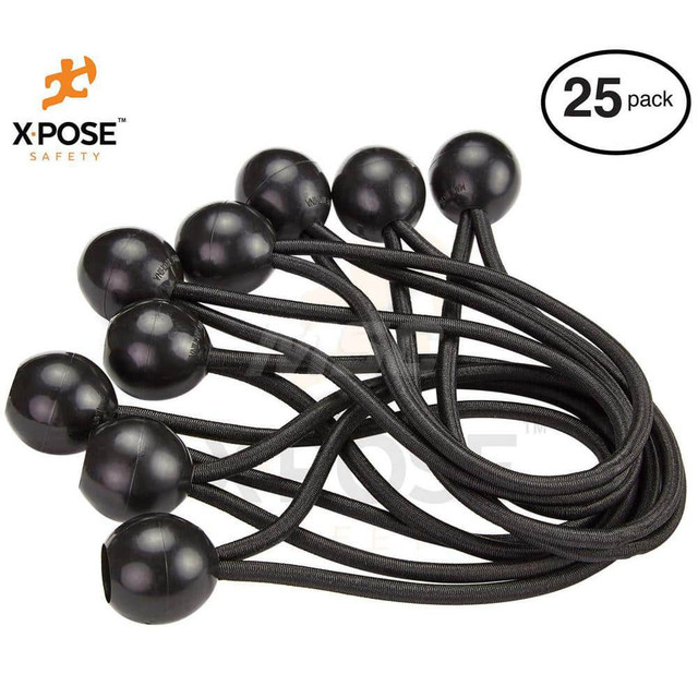 Xpose Safety BB-6B-25-X Bungee Cord Tie Down: Ball, Non-Load Rated