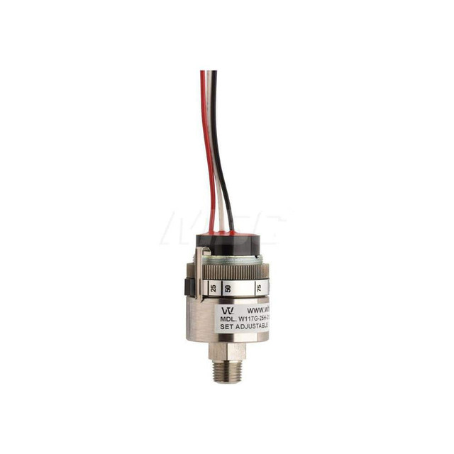 Whitman Controls W117G5HC52TBD All-Welded Pressure Switch: NPT Male Thread