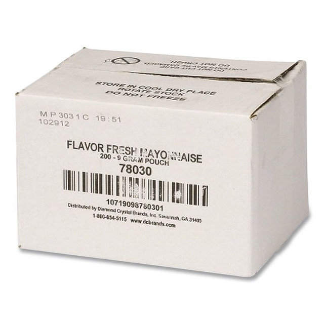 DIAMOND CRYSTAL BRANDS Flavor Fresh® 80005 Condiment Packets, Mayonnaise, 0.32 oz Packet, 200/Carton