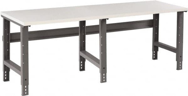 Tennsco WBA-1-3096P-MGY Stationary Adjustable Height Workbench: Medium Gray