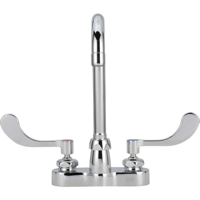 Zurn Z812A4-XL Lavatory Faucets; Inlet Location: Bottom ; Spout Type: Swivel Gooseneck ; Inlet Pipe Size: 3/8 ; Inlet Gender: Female ; Handle Type: Wrist Blade ; Maximum Flow Rate: 2.2