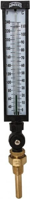 Winters TIM100LF. 30 to 240°F, Industrial Thermometer with Standard Thermowell