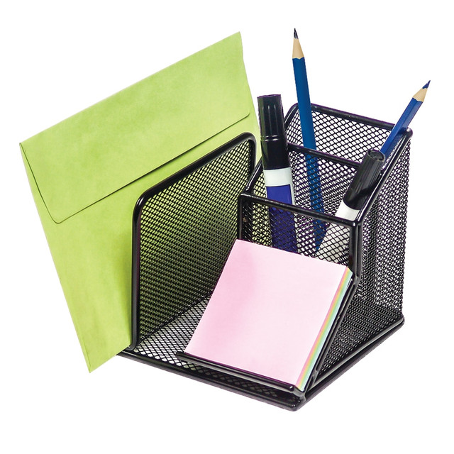 OFFICE DEPOT LD01-188-6A  Brand Mesh Desk Organizer, Black