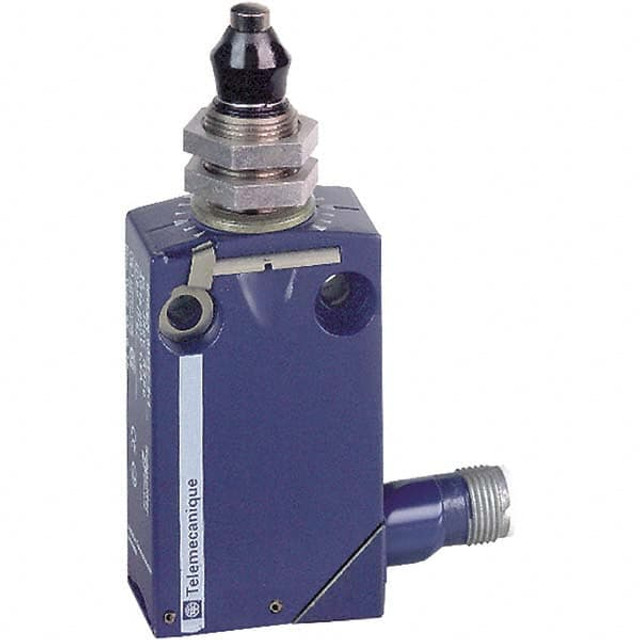 Telemecanique Sensors XCMD21G1C12 General Purpose Limit Switch: DP, NC, Roller Plunger, Top