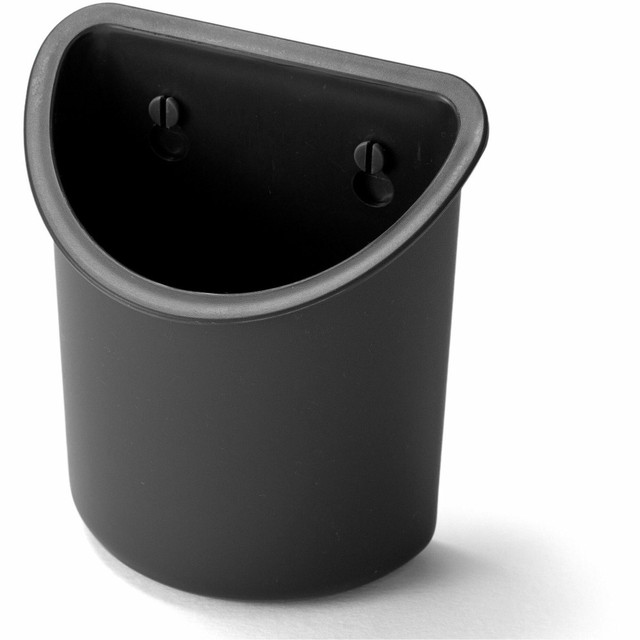 SP RICHARDS Lorell 80668  Plastic Mounting Pencil Cup, 30% Recycled, Black