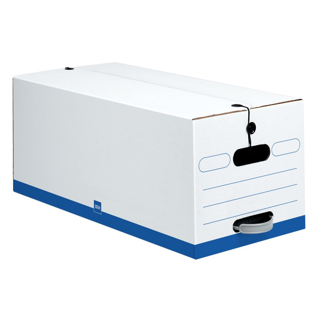 OFFICE DEPOT 0800603 Brand Quick Set Up Standard-Duty Storage Boxes With String & Button Closures And Built-In Handles, Letter Size, 24in x 12in x 10in, 60% Recycled, White/Blue, Pack Of 12 OFFICE DEPOT 0800603 Brand Quick Set Up Standard-Duty Storage Boxes With String & Button Closures And Built-In Handles, Letter Size, 24in x 12in x 10in, 60% Recycled, White/Blue, Pack Of 12