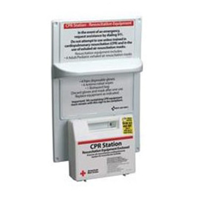 FIRST AID ONLY, INC. 9145-RC First Aid Only Bilingual CPR Station, 12inH x 6inW x 1/2inD, White