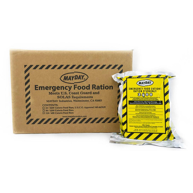 READY AMERICA 73512 Mayday Industries Emergency Food Bars, Case Of 24 Bars READY AMERICA 73512 Mayday Industries Emergency Food Bars, Case Of 24 Bars