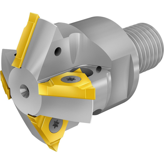 Vargus 67149 Indexable Thread Mills; Compatible Insert Style: 2UI ; Compatible Insert Size Code: 1/4"U ; Toolholder Style: TMSD Modular Head ; Shank Type: Combination ; Number of Threading Inserts: 1 ; Coolant Entry Style Code: 1-Axial Concentric Ent