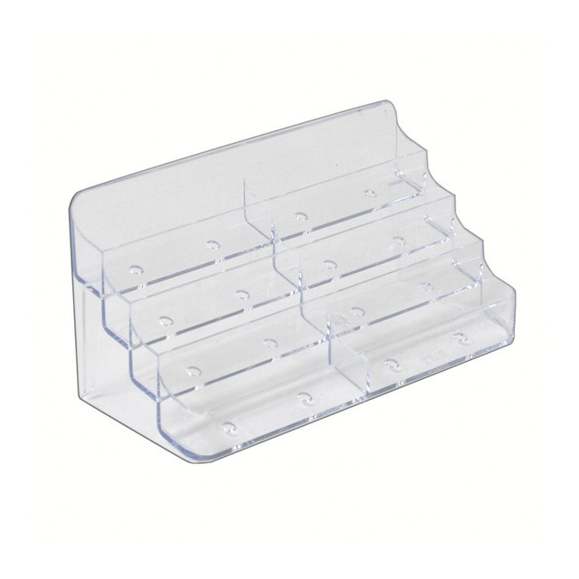 AZAR DISPLAYS 252017  4-Tier Acrylic Business/Gift Card Holders, Clear, Pack Of 2 Card Holders