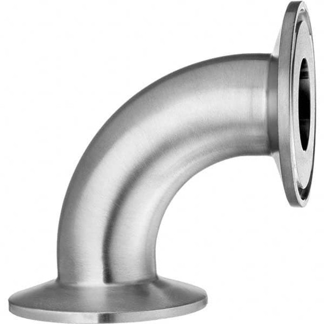 USA Industrials ZUSA-STF-QC-334 Sanitary Stainless Steel Pipe 90 ° Elbow, 1/2", Quick-Clamp Connection