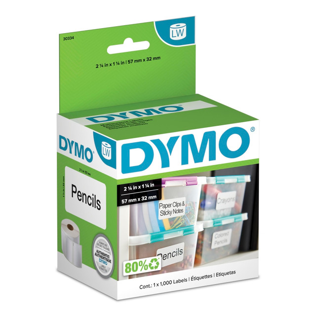Whether its for mailing, shipping, or labeling, DYMO Multi-Purpose Labels will have you quickly printing from your DYMO LabelWriter label printer. Using a direct thermal printing process, you avoid the hassle of expensive ink or toner.  CONVENIENT AND COST EFFECTIVE: Peel-and-stick multi-purpose labels with strong self-adhesive backing; print with direct thermal printing technology-no ink or toner required  NO WASTED LABELS: Packed in rolls so you can print as many labels as needed  FIND LABELS FOR YOUR NEEDS: Available in a variety of sizes for mailing, shipping, barcode, and specialty applications  ALWAYS USE AUTHENTIC DYMO LABELS: For use with most DYMO label printers, including DYMO LabelWriter 5XL, 550, 550 Turbo, 4XL, 450, Wireless, 450 Duo, 450 Turbo, 450 Twin Turbo, and Desktop Mailing Solution  Print 1 label or hundreds without the waste and hassle of sheet labels.  Use DYMO Label Software to print from Microsoft Word, Excel or Outlook. Plus add logos, graphics and images.
