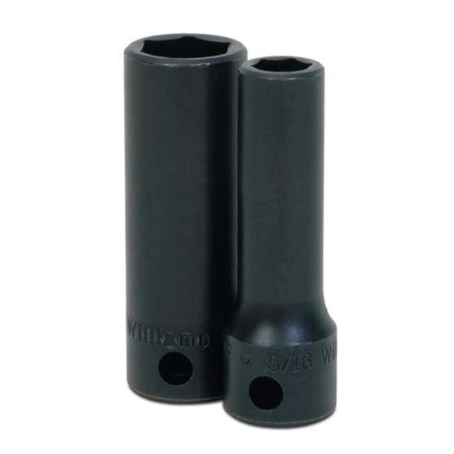 Williams 12-632 Impact Sockets; Socket Size (Decimal Inch): 1 ; Number Of Points: 6 ; Drive Style: Square ; Overall Length (mm): 69.85mm ; Material: Steel ; Finish: Black Oxide