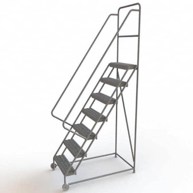 TRI-ARC KDTF107242 Steel Rolling Ladder: 7 Step