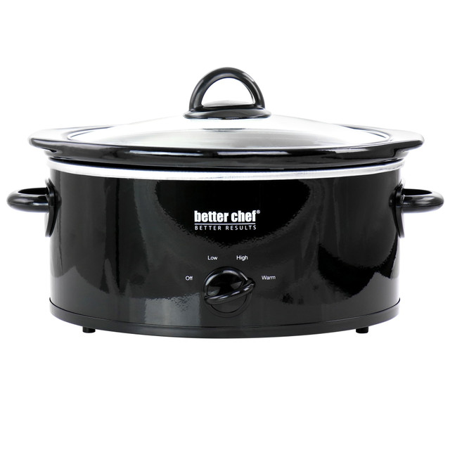 TODDYs PASTRY SHOP 995117928M Better Chef 3-Quart Slow Cooker With Removable Stoneware Crock, Black