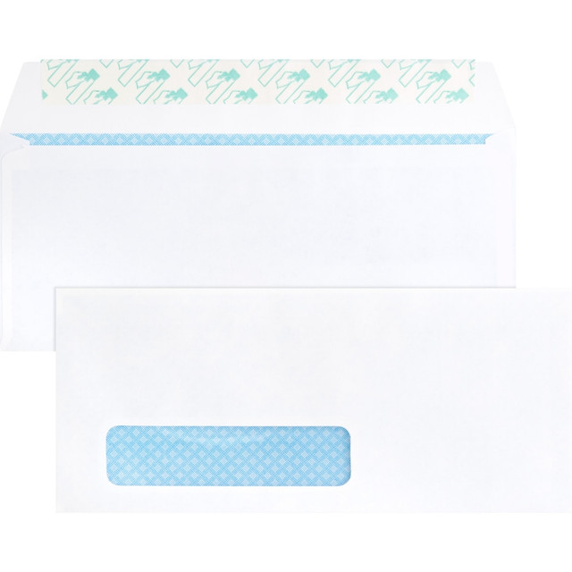 SP RICHARDS 16473 Business Source Security Tint Window Envelopes - Business - #10 - 9 1/2in Width x 4 1/8in Length - Peel & Seal - Wove - 500 / Box - White