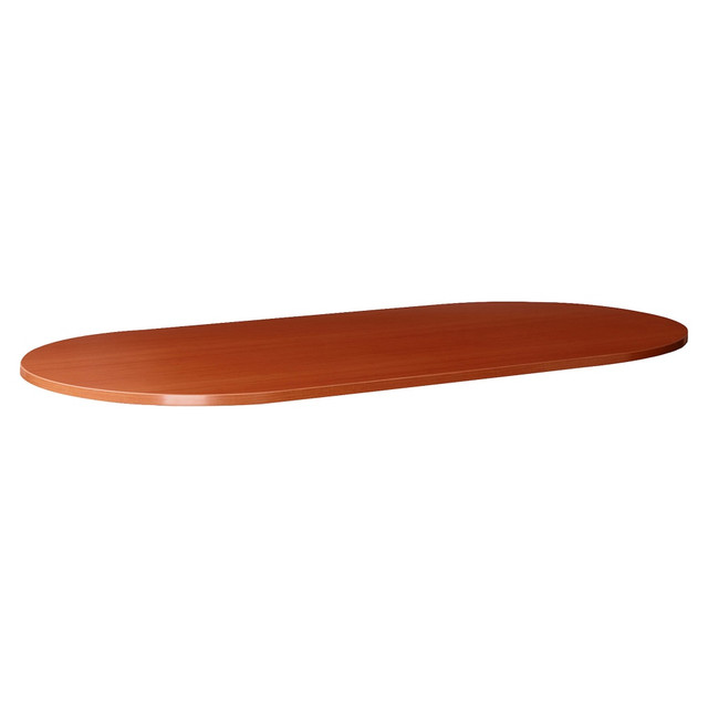 LORELL 69122  Essentials Conference Oval Table Top, 2-Piece, 96inW, Cherry