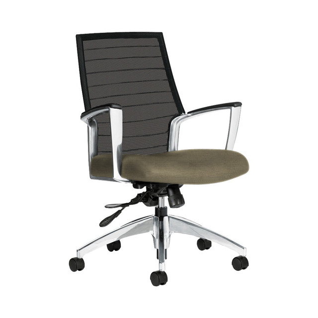 Global QS2677-4AL-UR14*  Accord Mesh Mid-Back Tilter Chair, 37inH x 25inW x 25inD, Sandcastle