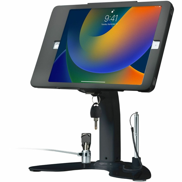 CTA DIGITAL PAD-ASKB10  Dual Security Kiosk Stand with Locking Case and Cable for iPad 10.2 (Gen. 7), iPad Air 3 and iPad Pro 10.5 (Black) - 10.50in Screen Support - 1