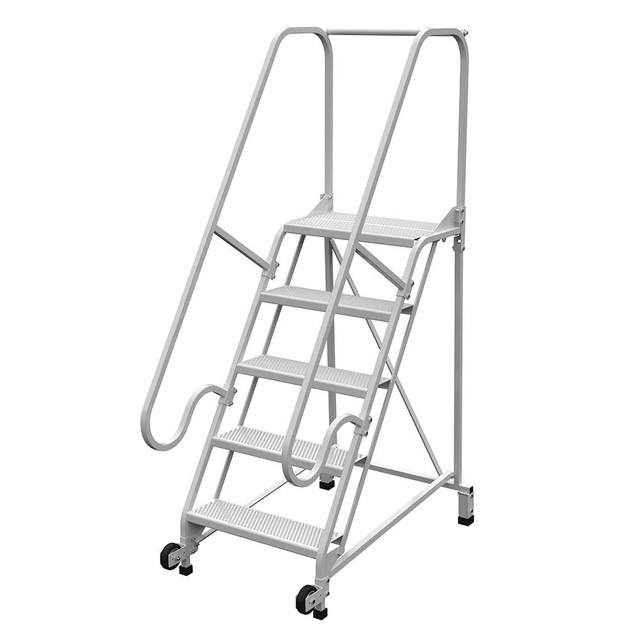 Vestil LAD-TRN-60-5-FD 5-Step Steel Step Ladder: Type IA, 80" High