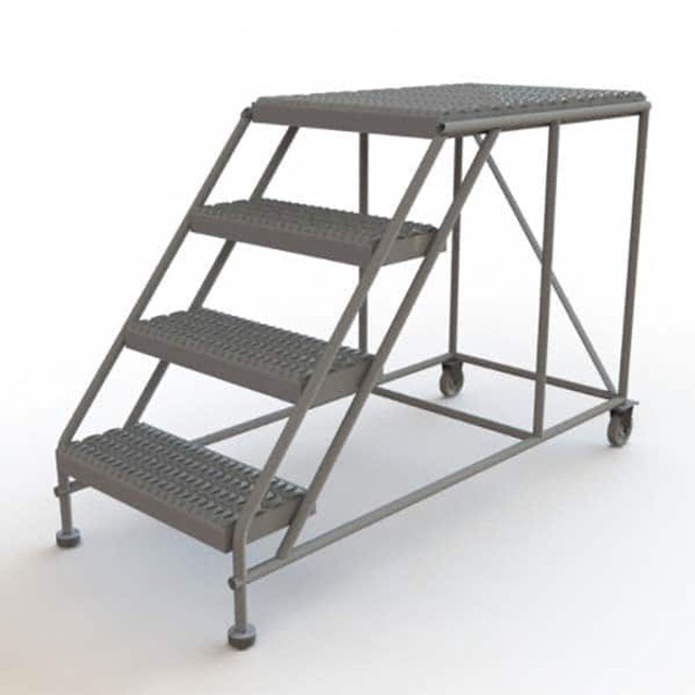 TRI-ARC WLWP042436 Steel Rolling Ladder: 4 Step