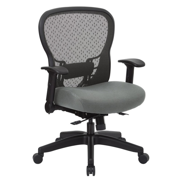 OFFICE STAR PRODUCTS Office Star 529-M3R2N6F2-2M  Space Seating 529 Series Deluxe Ergonomic Mesh Mid-Back Chair, Gray