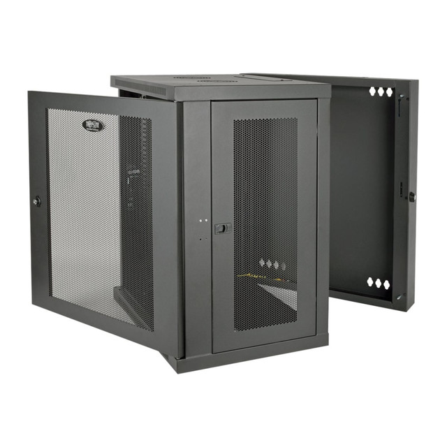 TRIPP LITE SRW15US  15U Wall Mount Rack Enclosure Server Cabinet Hinged Wallmount - Rack cabinet - wall mountable - black - 15U - 19in