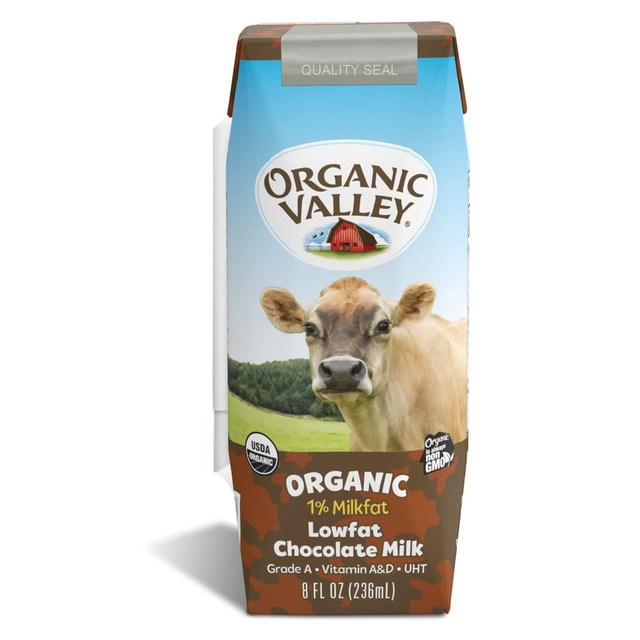 COOPERATIVE REGIONS OF ORGANIC PRODUCER POOLS 093966008272 Organic Valley Aseptic Single-Serve Chocolate Milk Boxes, 8 Oz, Pack Of 24 Boxes