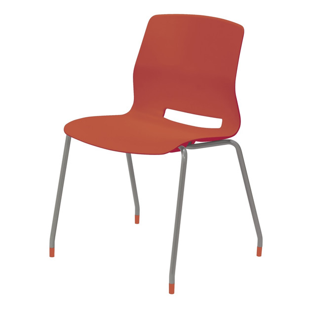 KENTUCKIANA FOAM INC 2700-SL-41 KFI Studios Imme Stack Chair, Coral/Silver