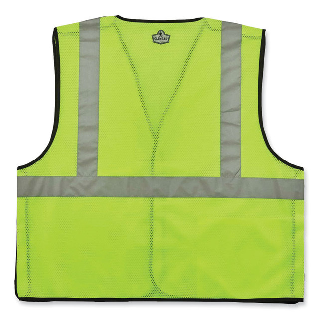 TENACIOUS HOLDINGS, INC. ergodyne® 21097 GloWear 8216BA Class 2 Breakaway Mesh ID Holder Vest, Polyester, 2X-Large/3X-Large, Lime