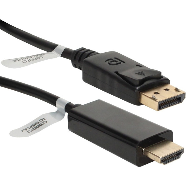 QVS, INC. DPHD-03 QVS DisplayPort To HDMI Digital A/V Cable, 3ft QVS, INC. DPHD-03 QVS DisplayPort To HDMI Digital A/V Cable, 3ft