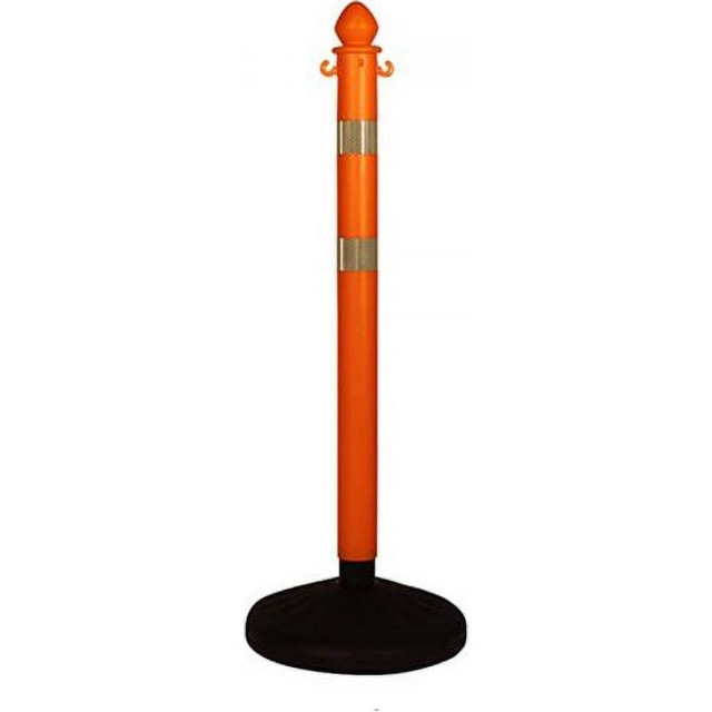 Xpress SAFETY SPWBOG14 Free Standing Barrier Post: 40" High, 2" Dia, Plastic Post