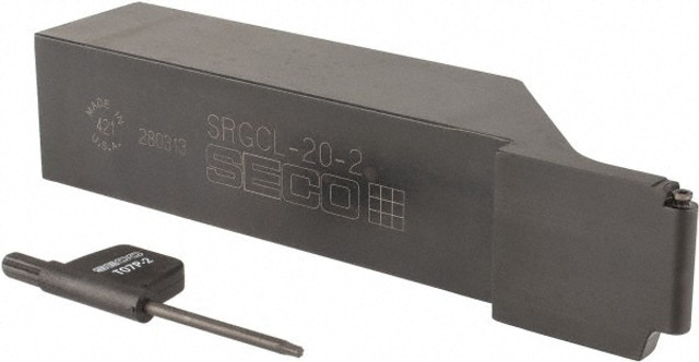 Seco 00013357 LH SRGC 0° Neutral Rake Indexable Turning Toolholder