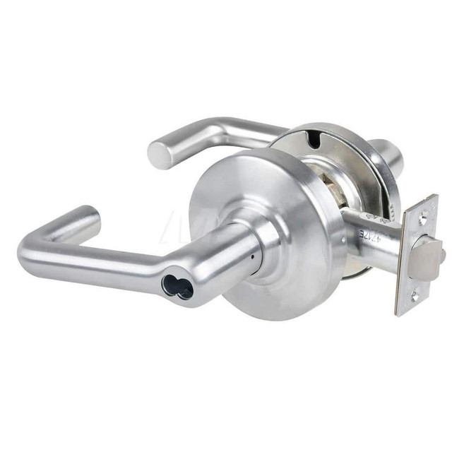 Schlage ALX50B TLR 626 Lever Locksets; Lockset Type: Cylindrical Lock ; Key Type: Keyless ; Back Set: 2-3/4 (Inch); Cylinder Type: No Keyway ; Material: Metal ; Finish: Satin Chrome