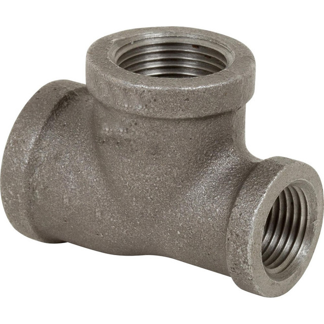 USA Industrials ZUSA-PF-20500 Black Pipe Fittings; Fitting Type: Reducing Run Tee ; Fitting Size: 1-1/2" x 1" ; End Connections: NPT ; Material: Iron ; Classification: 150 ; Fitting Shape: Tee