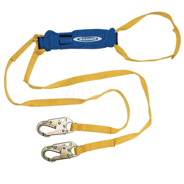 Werner C413100 Lanyards & Lifelines; Load Capacity: 5000lb ; Construction Type: Webbing ; Harness Type: Ladder Climbing ; Lanyard End Connection: Web Loop ; Anchorage End Connection: Snap Hook ; Length Ft.: 6.00