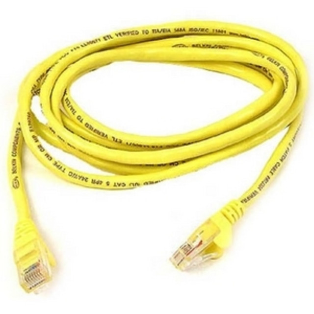 BELKIN, INC. Belkin A3L980-100-YLWS  Cat. 6 UTP Patch Cable - RJ-45 Male - RJ-45 Male - 100ft - Yellow