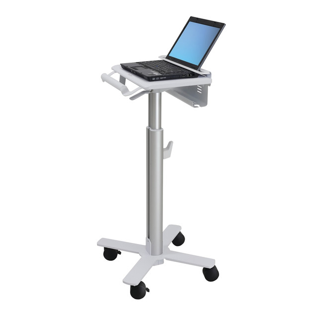 ERGOTRON SV10-1100-0  StyleView SV10 Laptop Cart Mobile Workstation, 48inH x 19inW x 19inD, White/Aluminum