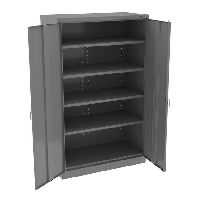 Tennsco J2478A-N-BK Locking Steel Storage Cabinet: 48" Wide, 24" Deep, 78" High