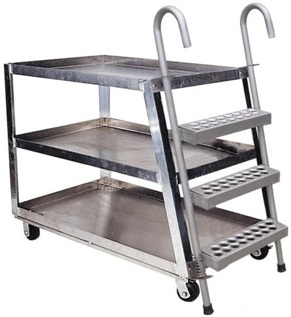 Vestil SPA3-2840 Order Picking Utility Cart: Aluminum