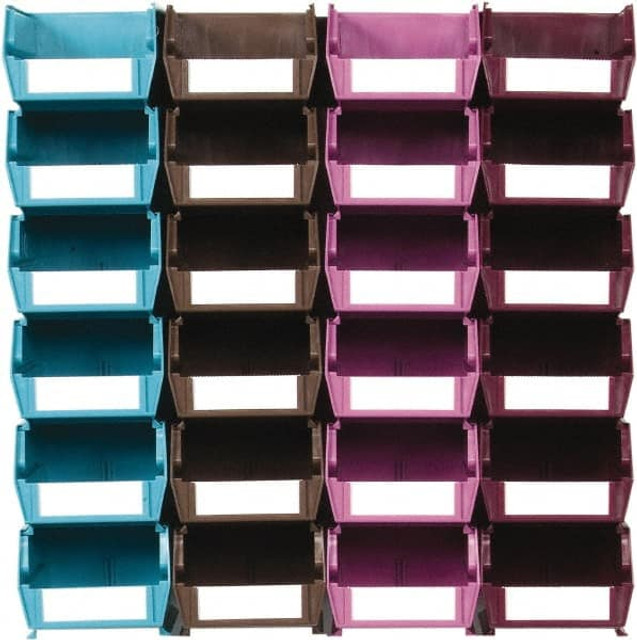 Triton Products 3-210MCWS Plastic Hang & Stack Bin: Multi-Colored, 6-3/4 x 2-13/16 x 3-9/16"