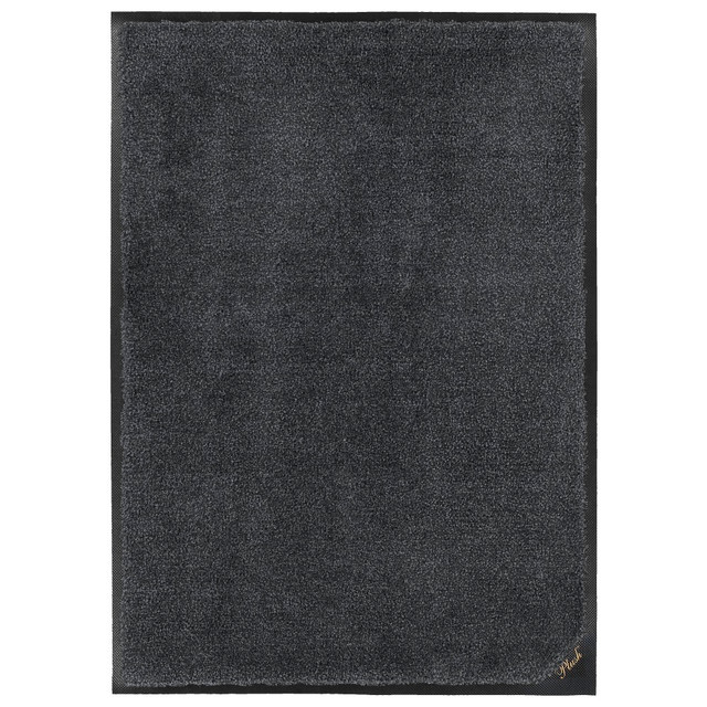 M+A MATTING 180670046  Plush Floor Mat, 4ft x 6ft, Midnight Gray