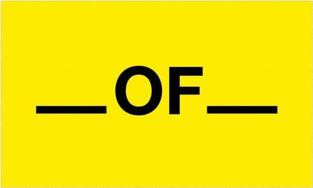 Tape Logic DL1117 Label Maker Label: Fluorescent Yellow, Paper, 5" OAL, 5" OAW, 500 per Roll, 1 Roll