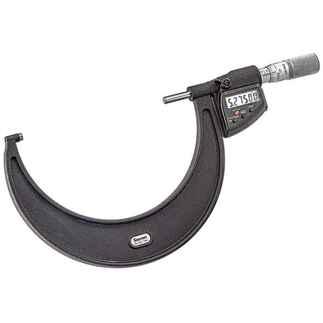 Starrett 733.1MEXFLZ-125 Electronic Outside Micrometer: 5" Max, Solid Carbide Measuring Face