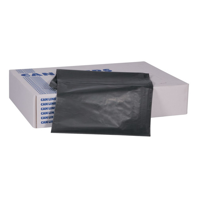 HERITAGE TRAVELWARE LTD Heritage X7658QK  Repro 2-mil Trash Can Liners, 60 Gallons, 38in x 58in, Black, Box Of 100 Trash Bags