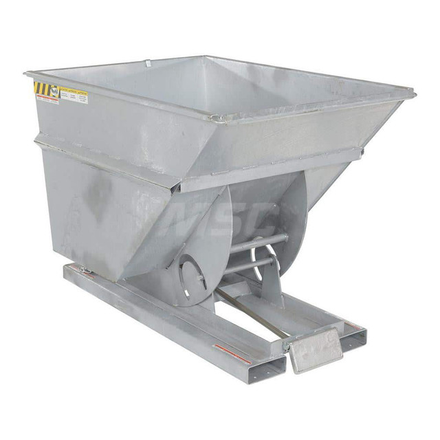 Vestil D-50-HD-GAL Stationary Tilt Hopper: 6,000 lb Capacity, 34" Wide, 51.88" Long, 38.0625" High