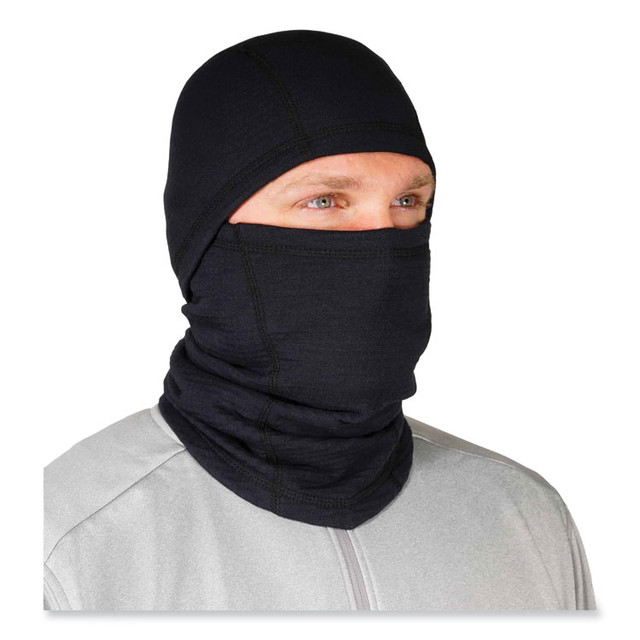 TENACIOUS HOLDINGS, INC. ergodyne® 16847 N-Ferno 6847 FR Dual Compliant Balaclava Face Mask, Polartec FR Power Grid Fleece, One Size Fits Most, Black