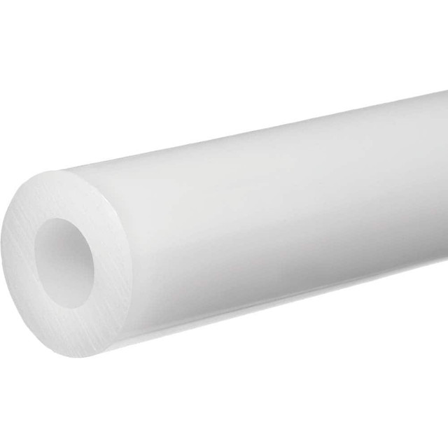 USA Industrials BULK-PT-PTFE-74 Plastic Round Tube: 1/4" ID, 3/8" OD, 3' OAL, White, Polytetrafluoroethylene