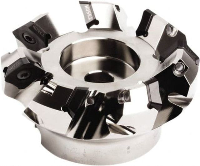 Seco 02486622 78mm Cut Diam, 22mm Arbor Hole, 7.5mm Max Depth of Cut, 45° Indexable Chamfer & Angle Face Mill